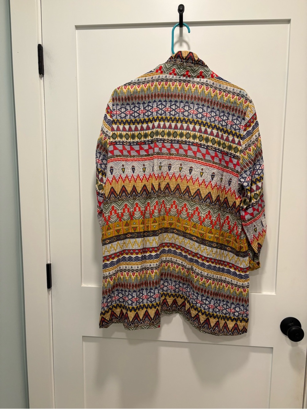 Multicolor Patterned Zip-Front Women's Jacket - Picture 2 of 7